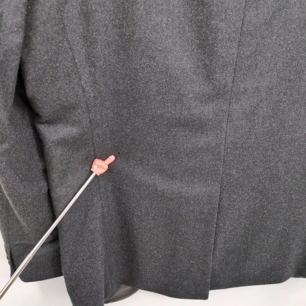 Lauren Ralph Lauren Mens Wool Cashmere Blazer‎ Dark Gray Size 44L Quiet Luxury